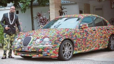 Hot Wheels Collector Decorates His Jaguar S-Type with 4,600 Colorful Toy Cars