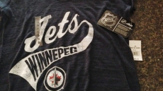 Winnepeg Jets T-Shirt Made By Company Licensed To Sell NHL Stock Shocker For Fan
