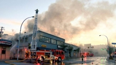 Cause Under Investigation As Blaze Destroys Block Of Shops In Nanaimo, B.C.