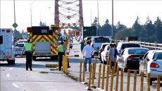 Woman Arrested After Pattullo Bridge Crash That Damaged 30 Vehicles. PICS