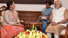 British Minister Priti Patel Meets Prime Minister Narendra Modi