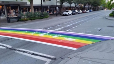 New Westminster Senior, 91, Questioned After Vandalism Of Rainbow Pride Crosswalk