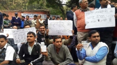 Uber cab drivers protest in Delhi