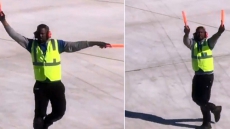 WATCH: New York Airport Employee Dancing Becomes A Hit On The Internet