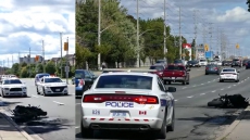 Motorcycle 'Swarm' Leads To Fiery Crash in Mississauga, Ont