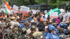 BJP holds protest near Pak High Commission against vandalization of Ranjit Singh's statue