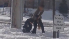 Teen girls charged in violent struggle with female cop, caught on video