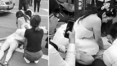 Bride Abandons Wedding Photoshoot To Give First Aid To Accident Victim