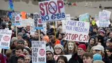 Hundreds Protest In Toronto Against Government's Proposed Anti-terrorism Law
