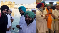 PICS: Shiromani Gurdwara Parbandhak Committee Honours Capt At Golden Temple