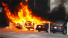 Early-morning Arson in Nanaimo: Four cars torched, damage tallied at $100,000