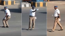 Chennai Cop Inspires People To Follow Rules By Dancing And Smiling While Managing Traffic