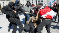 Supporters And Critics Of Motion Condemning Islamophobia Clash In Montreal