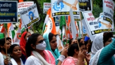 Congress stages protest against suspension of Rahul's Twitter account
