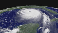 How a cyclone looks from space in 3D!