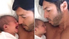Father Stops Crying Baby In Seconds With A Single Sound 'OM'
