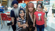 PICS: Johnny Depp Visits Patients At B.C. Children's Hospital Dressed As Capt. Jack Sparrow