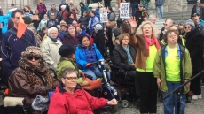 Disabled Protesters Call B.C. Government 'mean, Shameful' At Legislature Protest