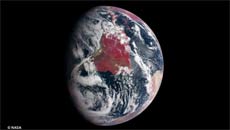 Incredible! Earth goes red for better health!