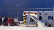 Plane Parachutes To Safety At Closed Airport Near Edmonton's Downtown
