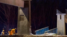 Two injured as pedestrian walkway collapses after accident south of Montreal