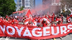 Fans marching to Toronto Stadium ahead of first World Cup game on Canadian soil
