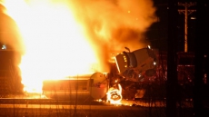 Fire Doused After Tanker Truck And Rail Car Collide In Port Coquitlam, B.C.