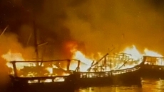 40 boats gutted in fire at Visakhapatnam Fishing Harbour