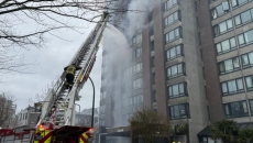 Fire at residential building in downtown Vancouver displaces dozens