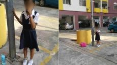 8-Year-Old Girl Chained To A Lamp Post By Her Own Mom For Refusing To Go To School