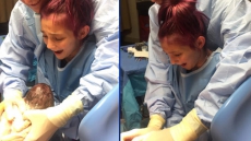 12-Yr-Old Girl Helps Deliver Baby Brother; Pictures Go Viral On Social Media