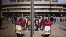 Striking public servants block access to government buildings and key infrastructure