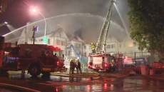 Vancouver Fire Crews Battle Large Blaze At Granville Gardens Building