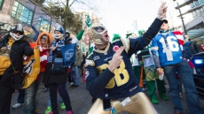 CFL Fans Converge On Downtown Vancouver For 102nd Grey Cup