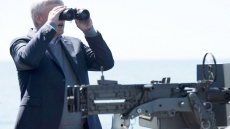 Sailors March Off Canadian Destroyer Ship Algonquin, As It Retires After 41 Years