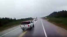 WATCH: Dash Cam Video Shows Frightening Near-Miss On Newfoundland Highway