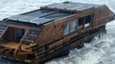 Ontario Environmentalist's Houseboat Washes Up On Beach In Ireland