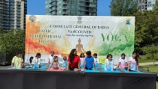 Hundreds Gather at Vancouver’s David Lam Park to Mark International Day of Yoga