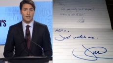 Justin Trudeau's 2013 'Just Watch Me' Note Fetches $12,000 On EBay