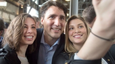 Justin Trudeau Swarmed While Greeting Locals At Halifax Farmer's Market
