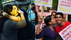 Activists Smooch, Sing, Dance At 'Kiss Of Love' Protest Against Shiv Sena's Moral Policing In Kerala