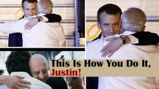 This Is How You Do It, Justin! French President Emmanuel Macron & Modi's Hug Is The Stuff Of Memes