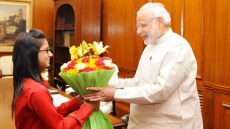 PM Narendra Modi Meets Bhagwad Gita Contest Winner Maryam