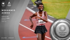 Mohammed Ahmed of Canada bags a silver medal at the Olympics in 5000m track event