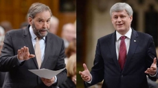 Tom Mulcair burnishes NDP's economic credentials; Duffy trial dogs Harper up north