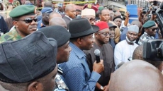 Nigerian president visits blast scene, condemns attack