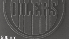 Nanotechnology Team Creates Oilers Logo So Small 900 Million Fit On Top Of Puck