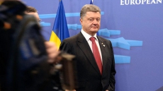 Ukrainian President Poroshenko arrives to address joint Parliament