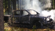 Two Dead, Vehicles Engulfed In Flames In B.C. Central Interior Crash