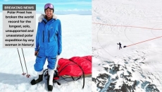 Indian-British Sikh Army officer Preet Chandi, aka 'Polar Preet' breaks world record for the longest, solo, unsupported, and unassisted polar expedition by a woman